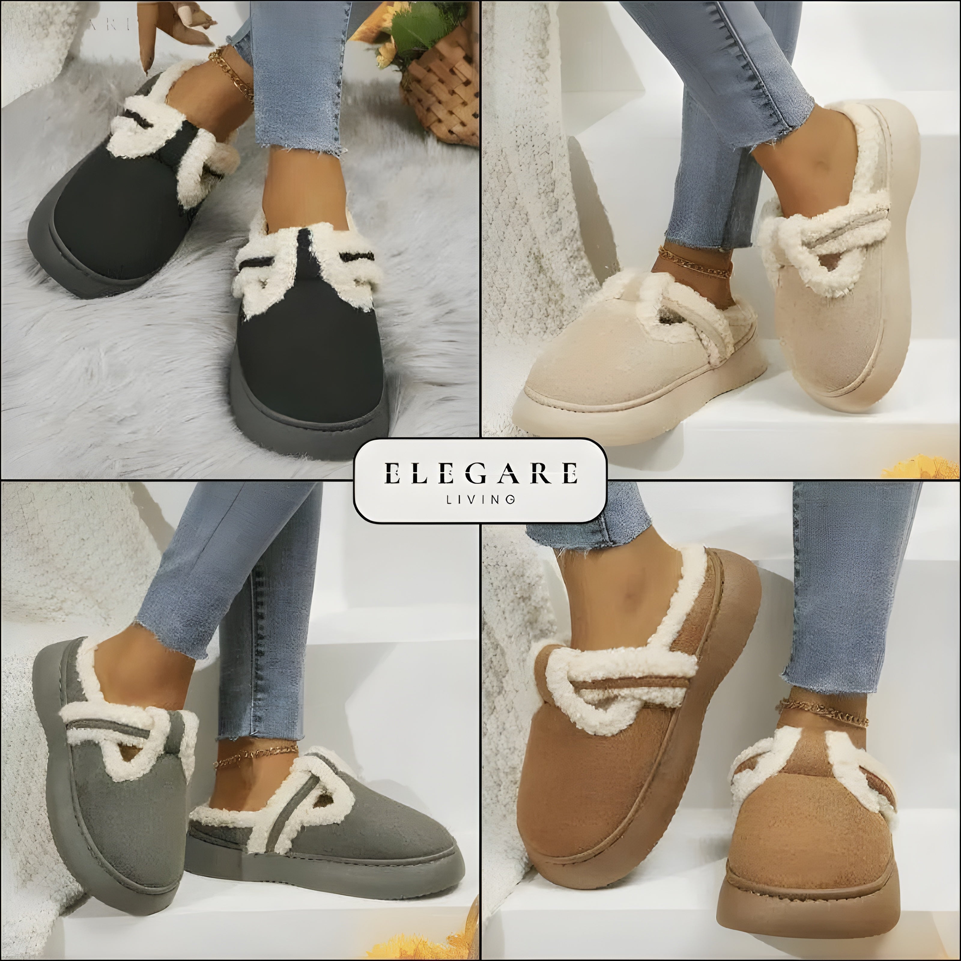 Sandi - Warme flauschige Hausschuhe - Damenschuhe