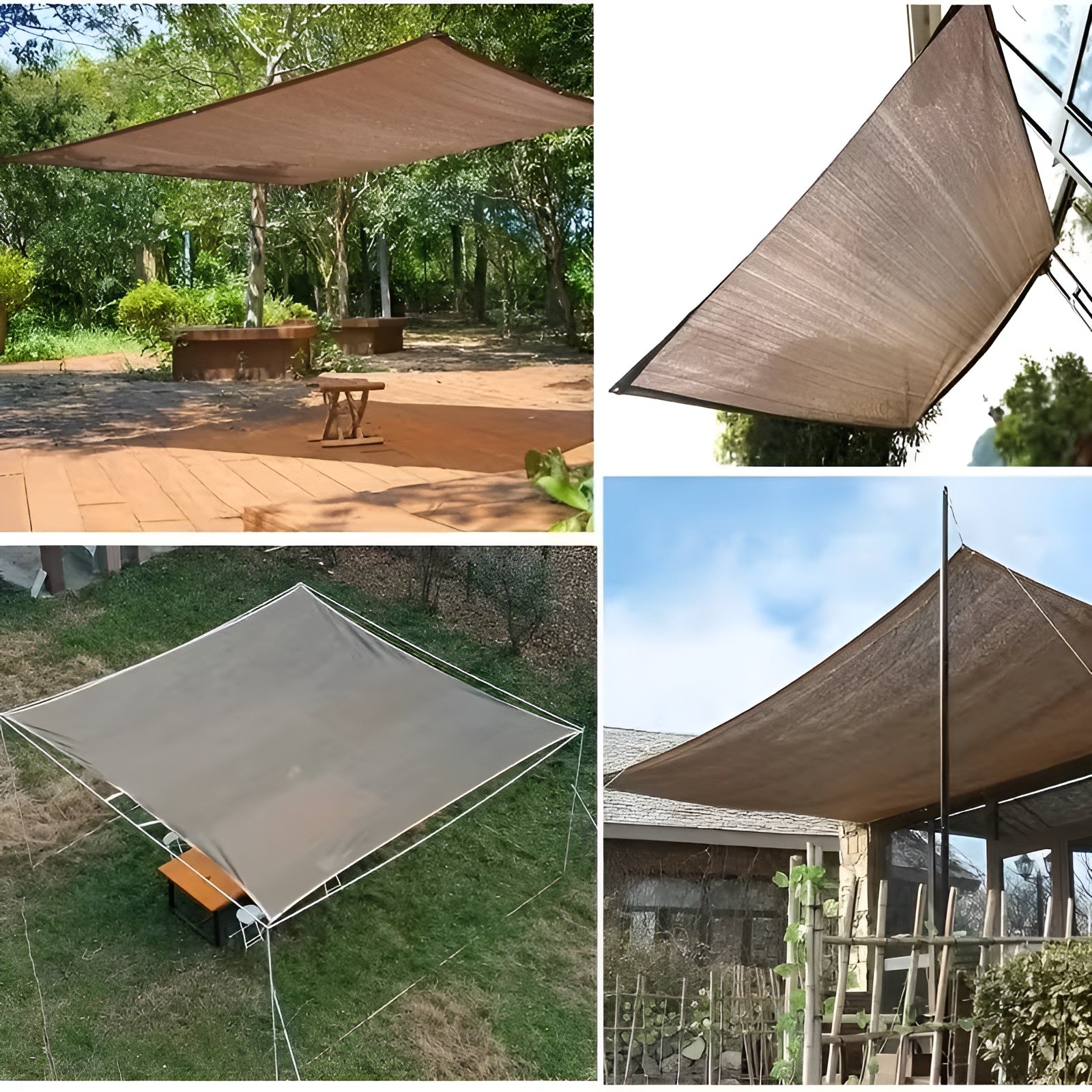 Schattennetz mit UV-Schutz – Strapazierfähiges Sonnensegel für Garten Reisen & Outdoor-Aktivitäten - Sonnenschirm