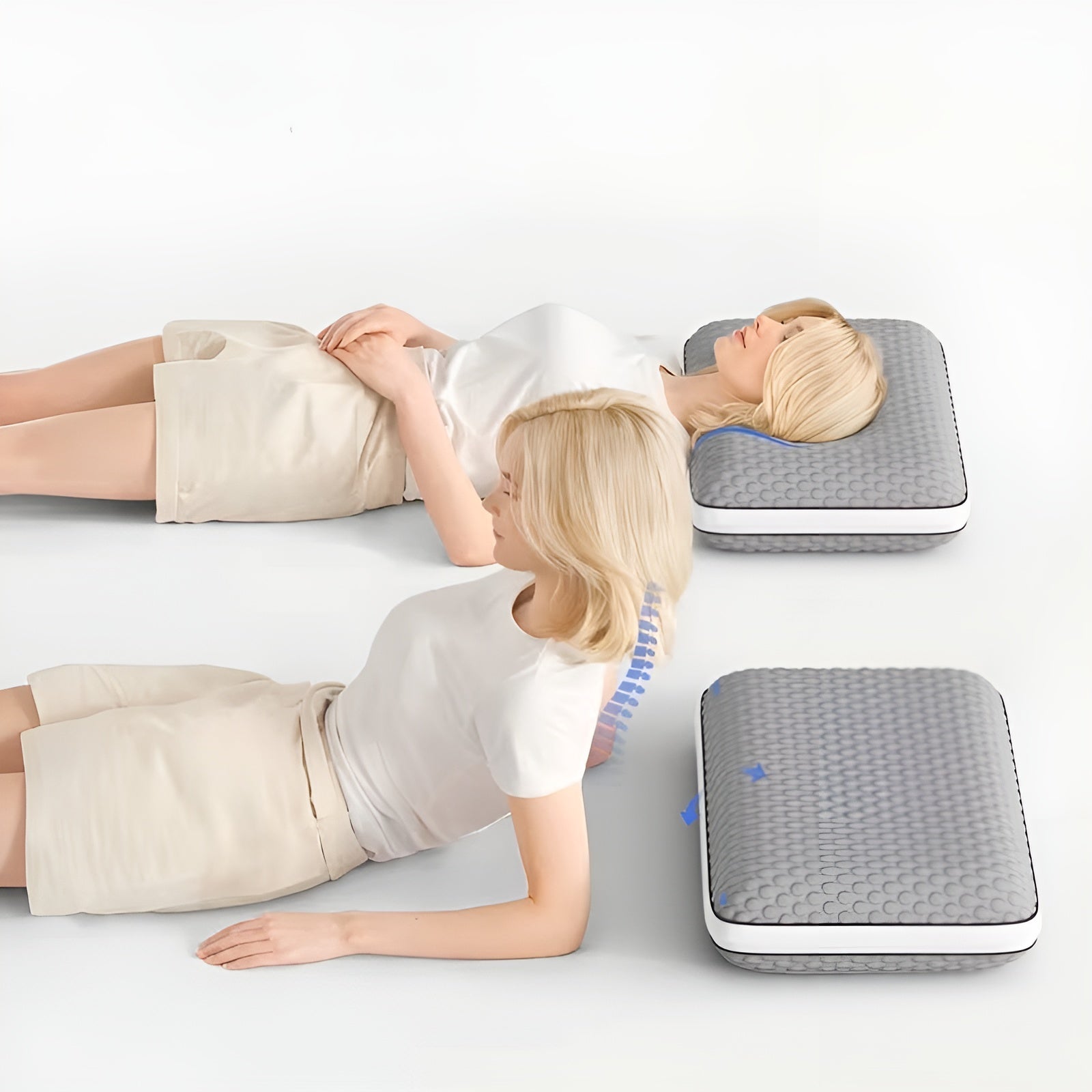 Schlafkissen aus Memory Foam – Ergonomisch und Weich | Perfekt für Rücken- und Seitenschläfer mit waschbarem Bezug
