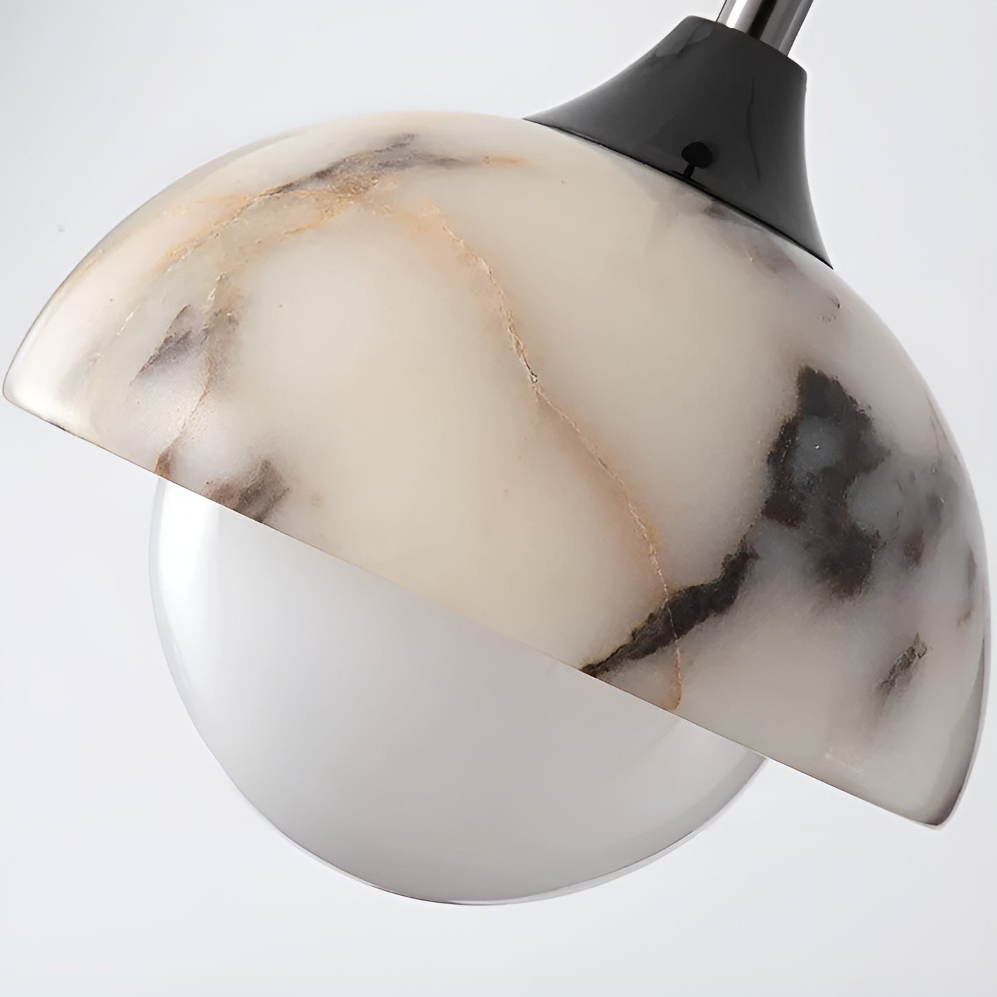 Schwarze Marmor-Hängelampe – Modern und luxuriös | Elegante Innenbeleuchtung - Pendelleuchte