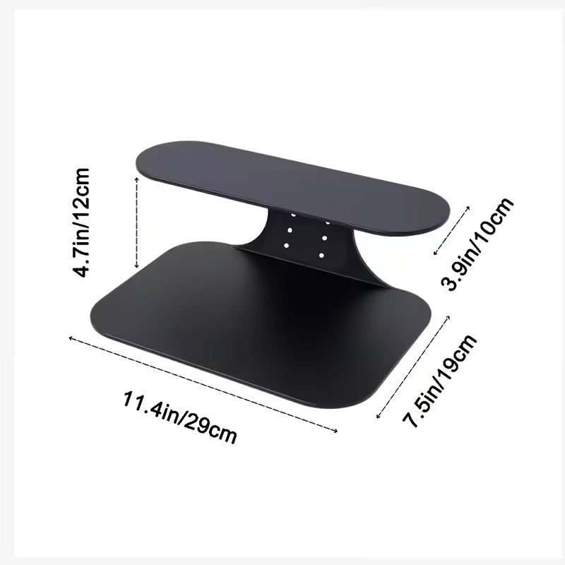 Schwebendes Wandregal aus Metall in Schwarz – Minimalistischer Nachttisch & Bücherregal zur Wandmontage