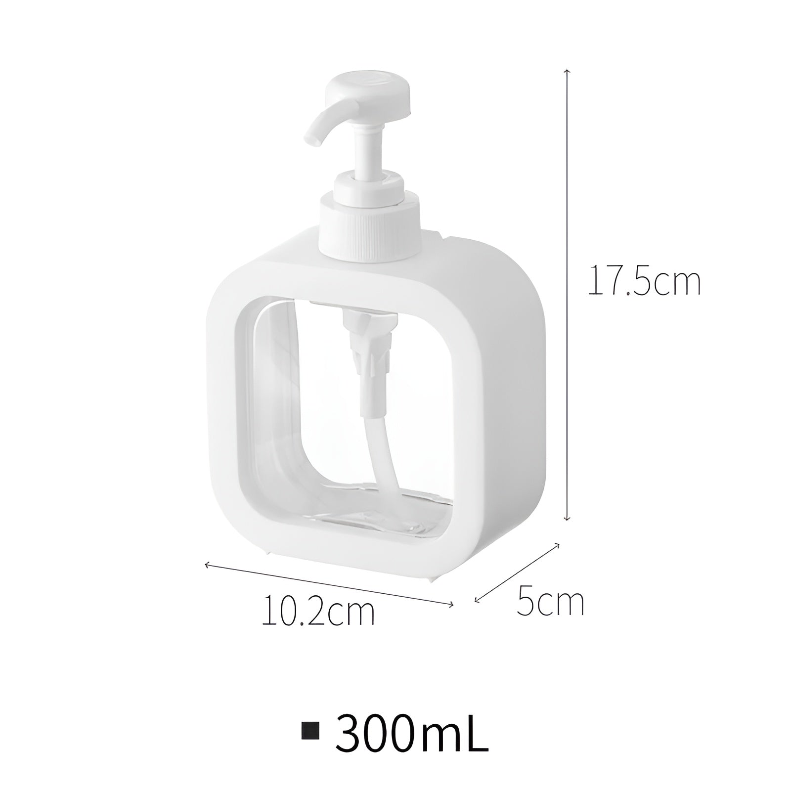 Seifenspender Skandi-Stil – Minimalistische Eleganz für Bad & Küche - 17cm - Nachfüllbare Flasche