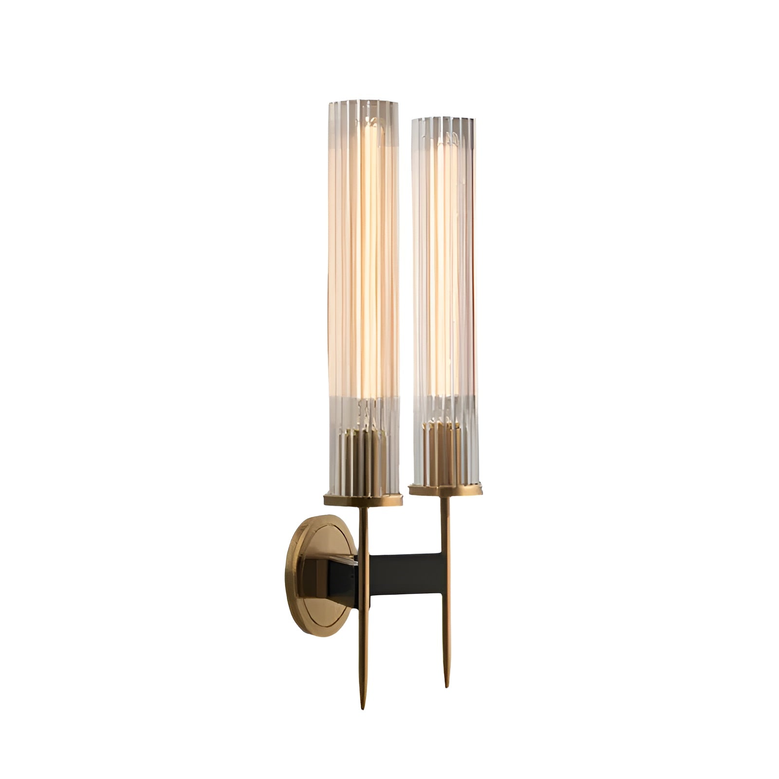 Moderne Wandleuchte – Kupferfinish & Geriffeltes Glas für stilvolle Akzente