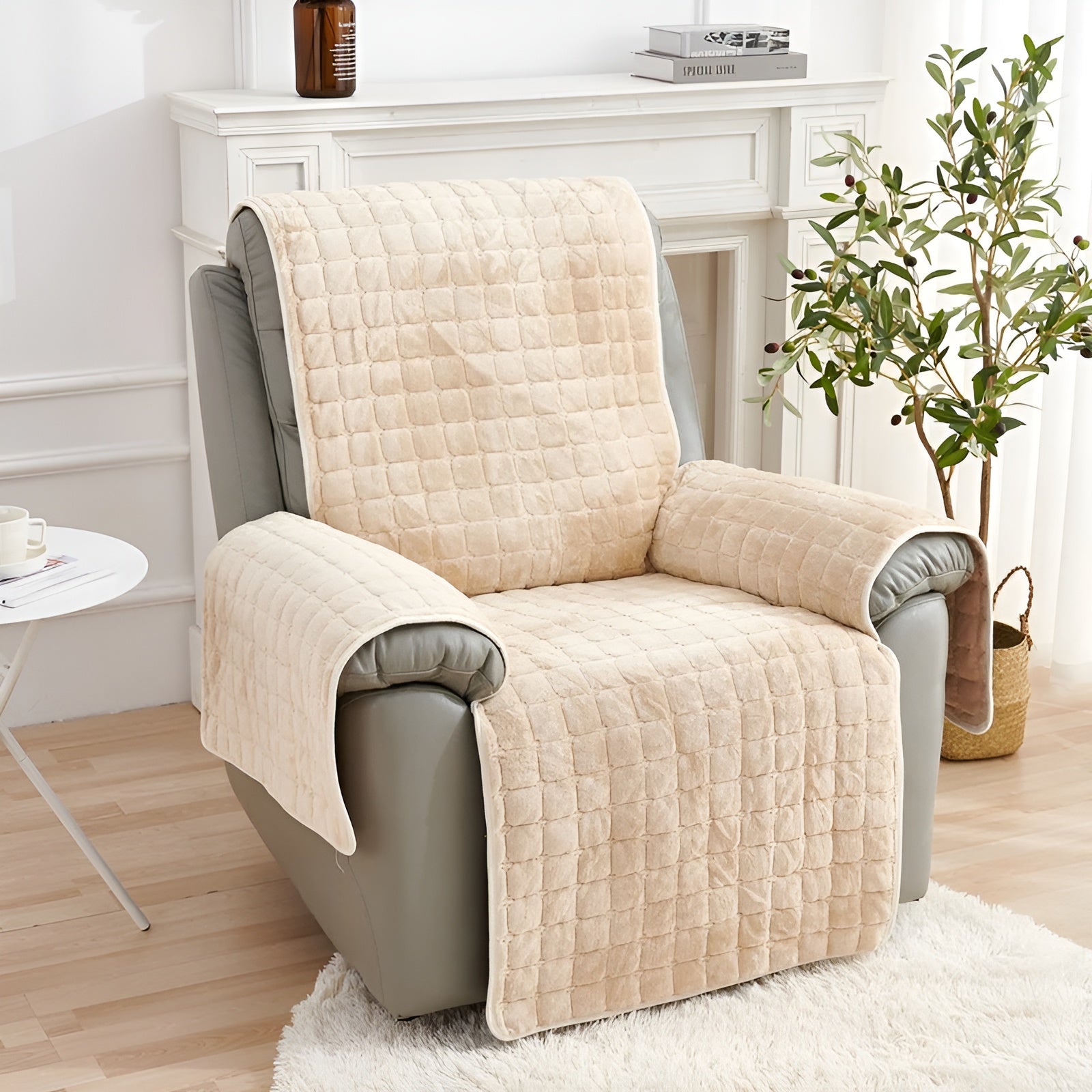 Sesselbezug – Ultraweich und Schützend | Perfekt für Relaxsessel 55x190cm - Creme - Sesselbezug