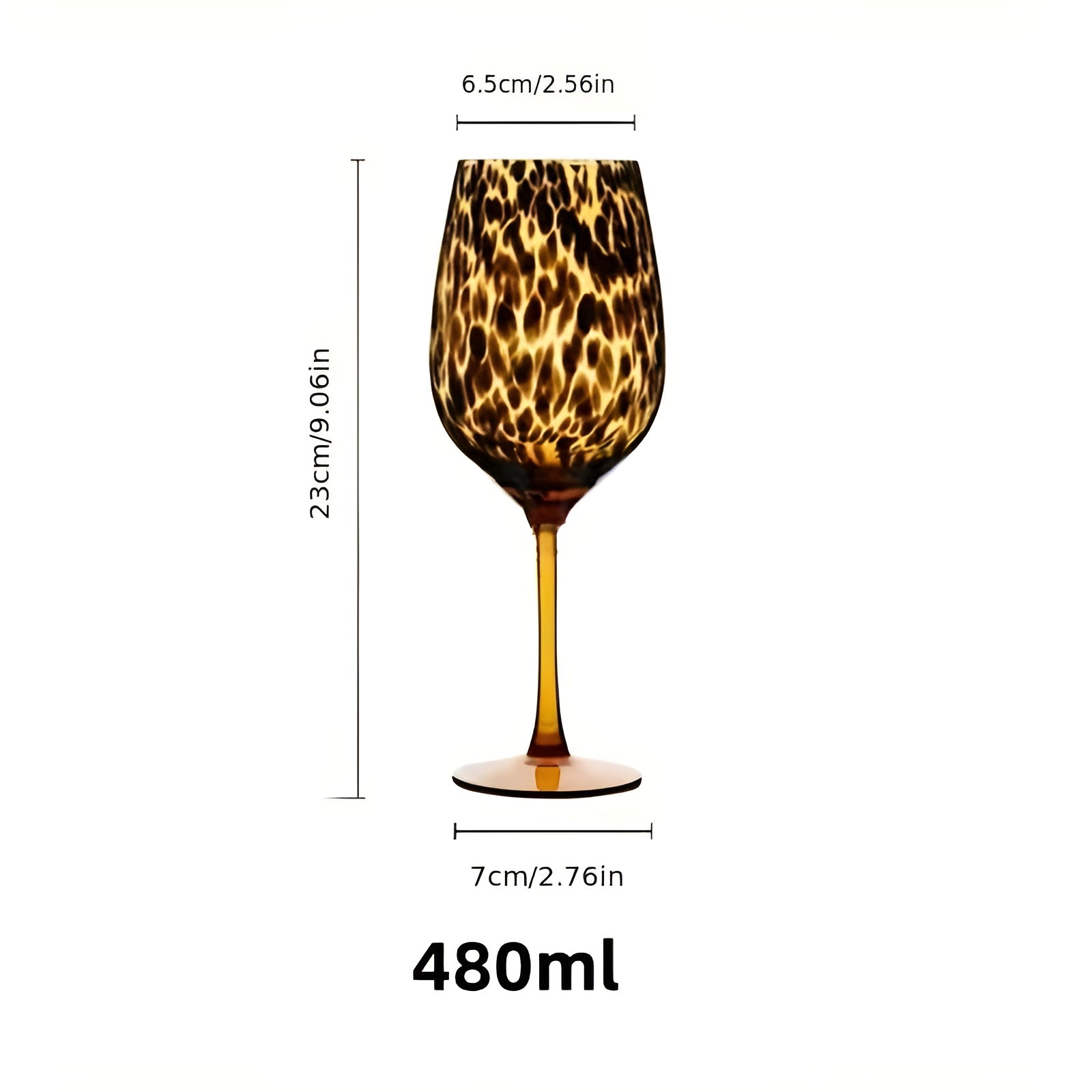 Set mit 2 Weingläsern im Leoparden-Design – Vintage-Look & dekorativ | Perfekt für besondere Anlässe - 2 Stück