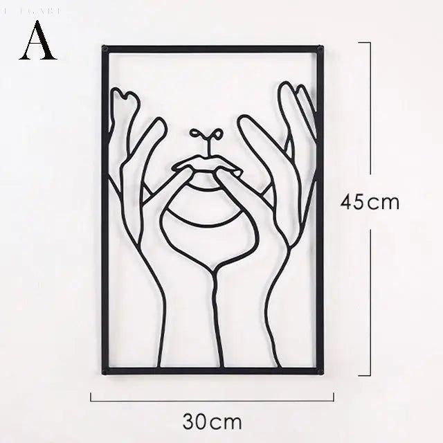 Silhouette - Nordische Wandkunst aus Metall - A - Wanddekoration