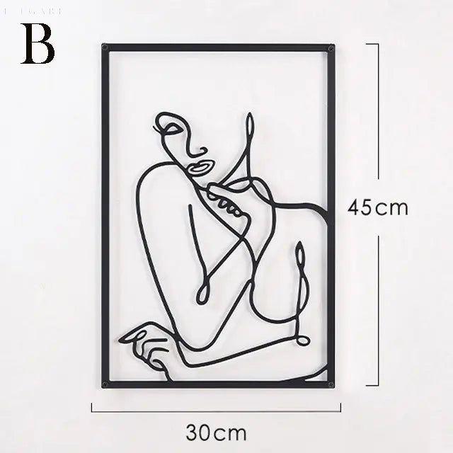 Silhouette - Nordische Wandkunst aus Metall - B - Wanddekoration