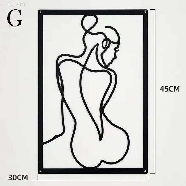 Silhouette - Nordische Wandkunst aus Metall - G - Wanddekoration