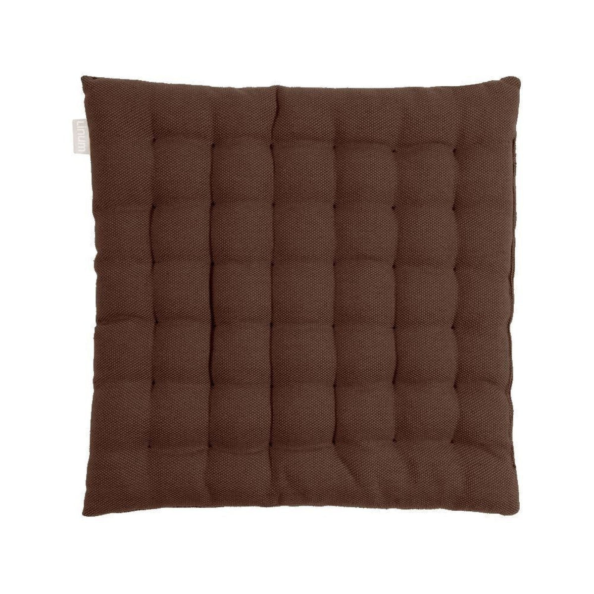 Sitzkissen aus Baumwolle gesteppt – 40x40 cm - Dunkelbraun / 40x40 cm - Sitzkissen