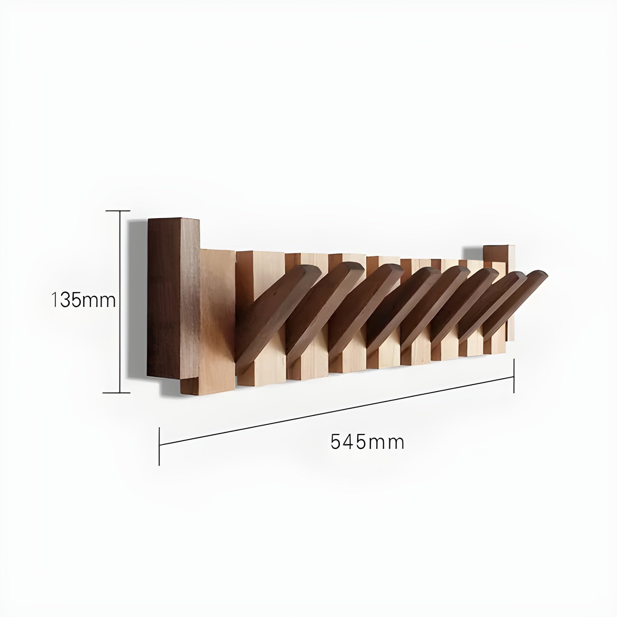 Skanto Elegant Kleiderbügel aus Holz im Klavierdesign – Stilvolles Kleiderständer-Set - Wandhaken