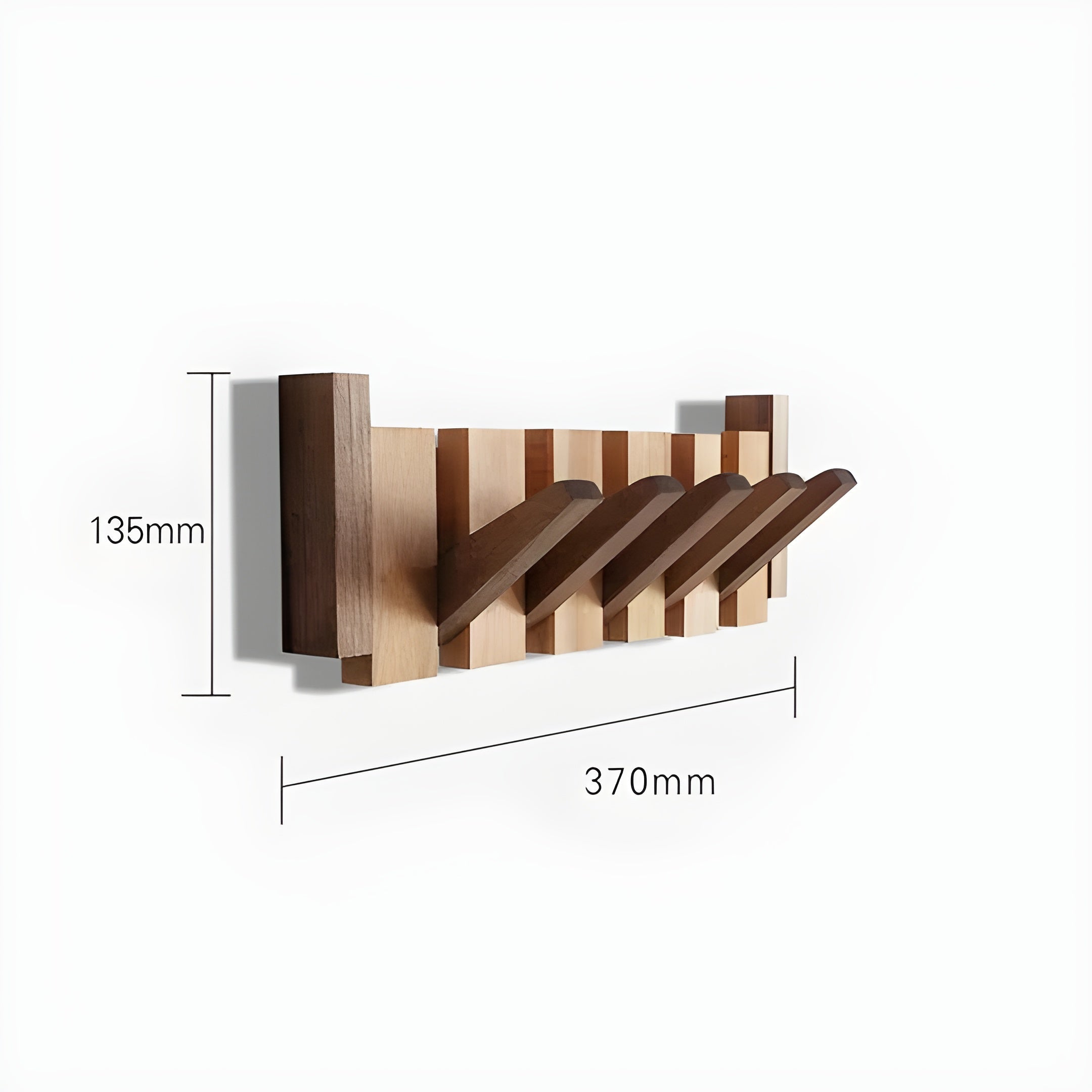 Skanto Elegant Kleiderbügel aus Holz im Klavierdesign – Stilvolles Kleiderständer-Set - Wandhaken
