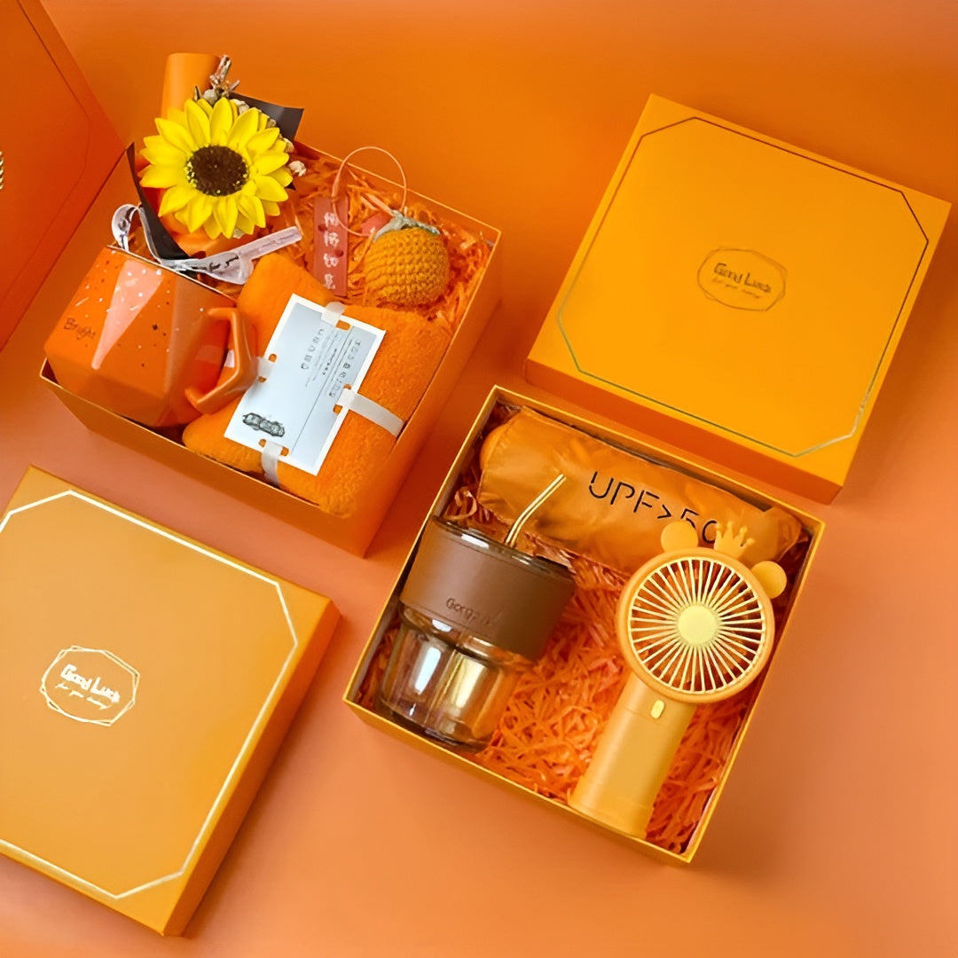 Skanto Unisex-Sommer-Set – Leicht und atmungsaktiv | Bequem für den Alltag - Orange - Sommer-Set