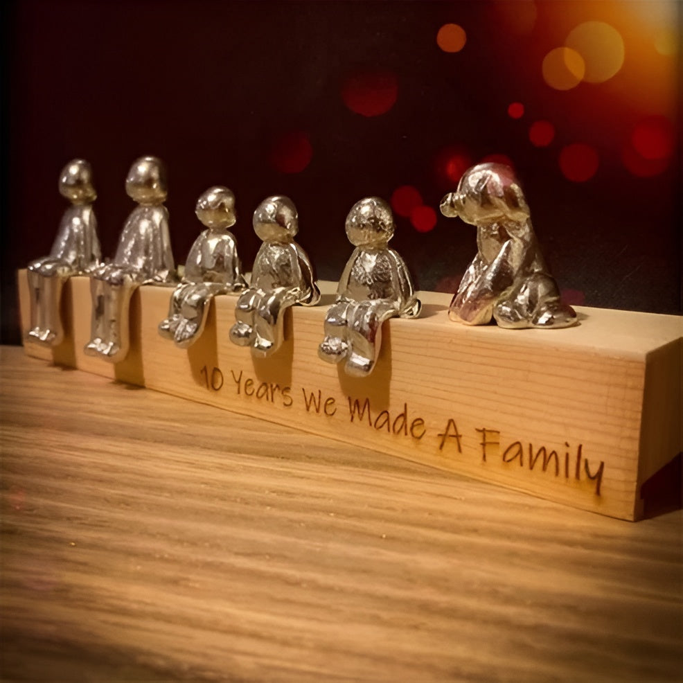 Skulptur Ewige Familienbande – Deko-Figur für Innen & Außen - Familienbande