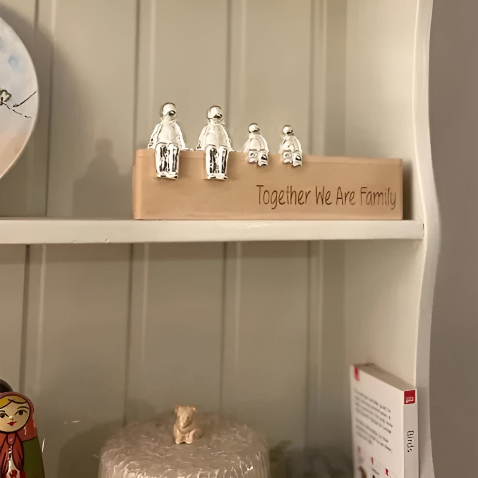 Skulptur Ewige Familienbande – Deko-Figur für Innen & Außen - Familienbande