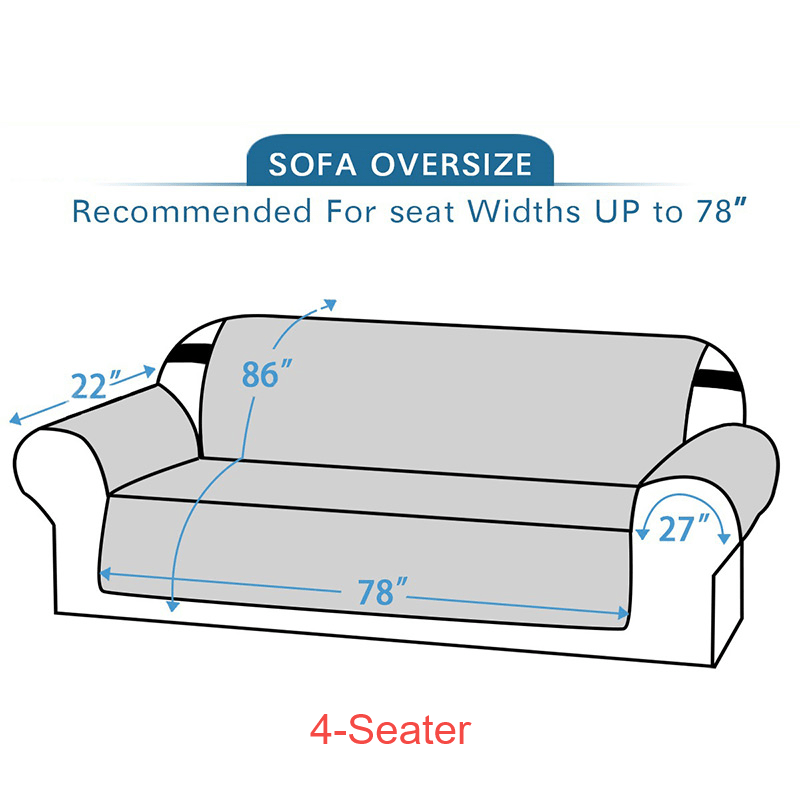 Sofabezug wasserdicht mit Elastikrand – passend für die meisten Sofas - Sofabezug