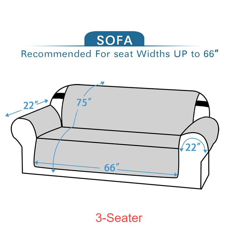 Sofabezug wasserdicht mit Elastikrand – passend für die meisten Sofas - Sofabezug