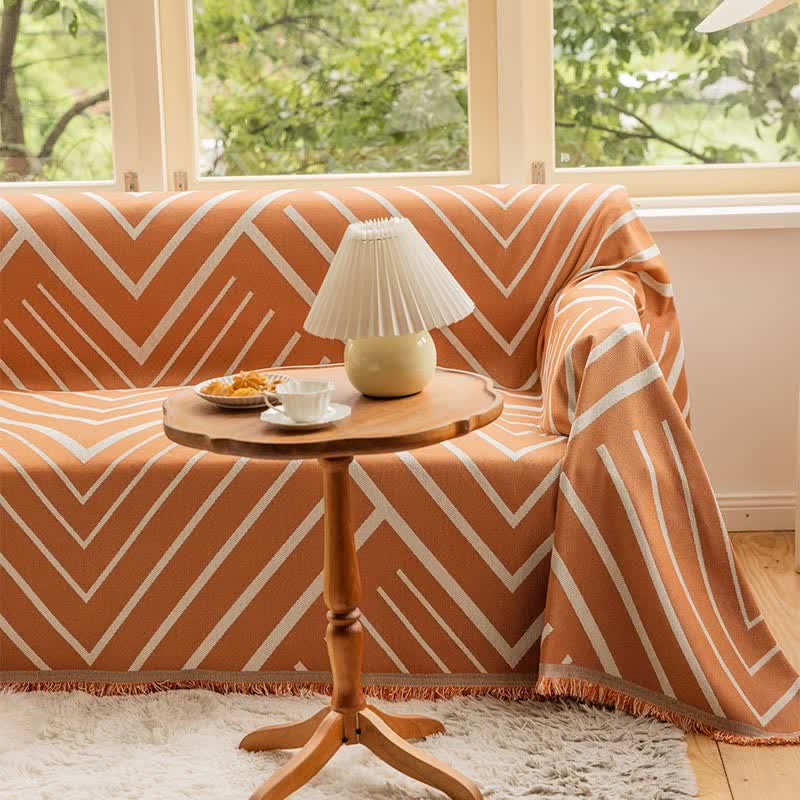 Sofadecke mit Rautenmuster – multifunktionaler Sofaschoner - Sofaschoner
