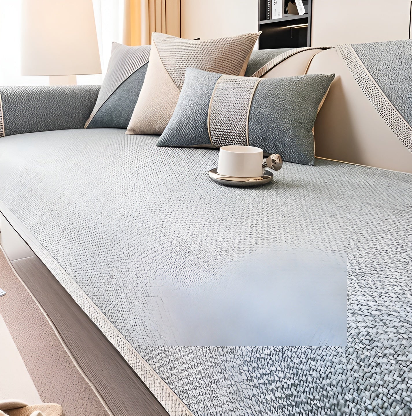 Sofahusse aus Baumwollmischung – Schlicht und Dekorativ | Perfekt für jedes Wohnzimmer - Sofabezug