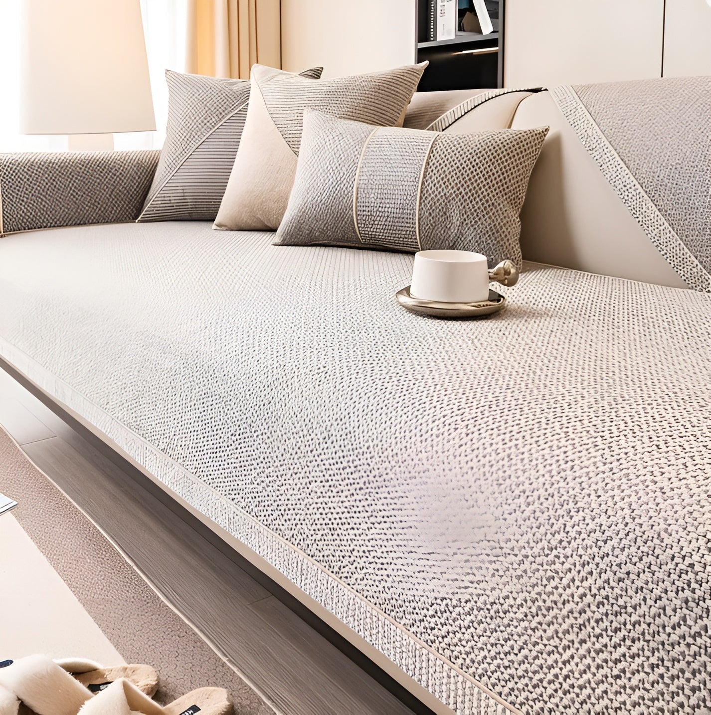Sofahusse aus Baumwollmischung – Schlicht und Dekorativ | Perfekt für jedes Wohnzimmer - Sofabezug