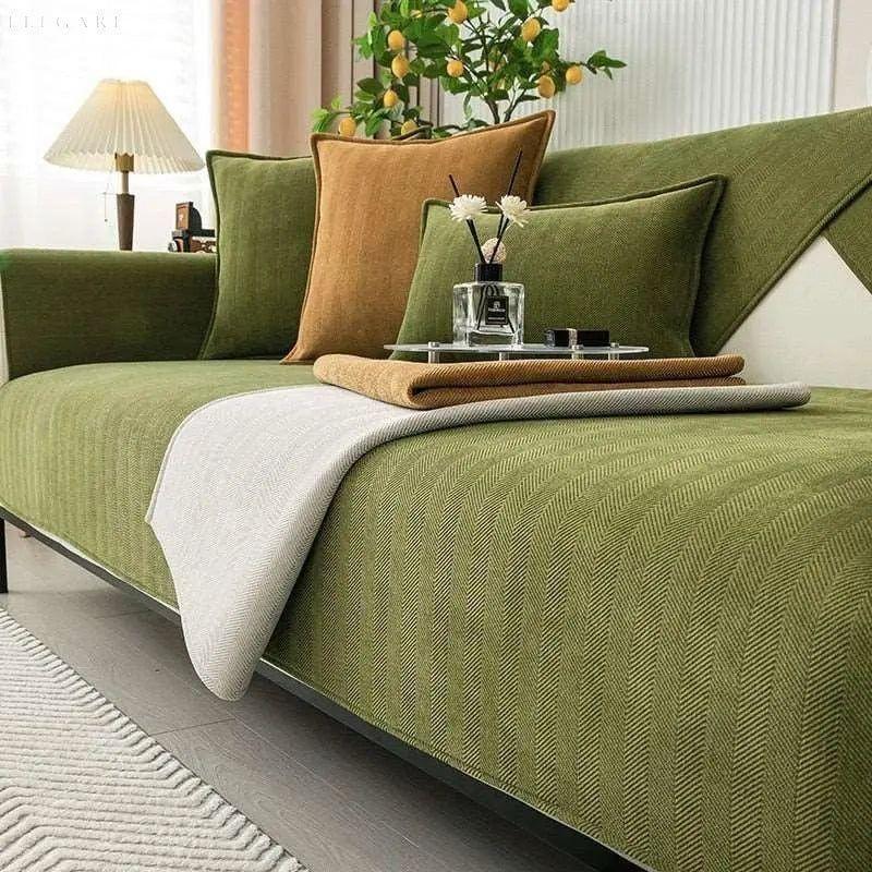 Sofaschoner für L-Form –Rutschfeste Weicher Couchschutz für Gemütlichkeit und Stil - Sofabezug