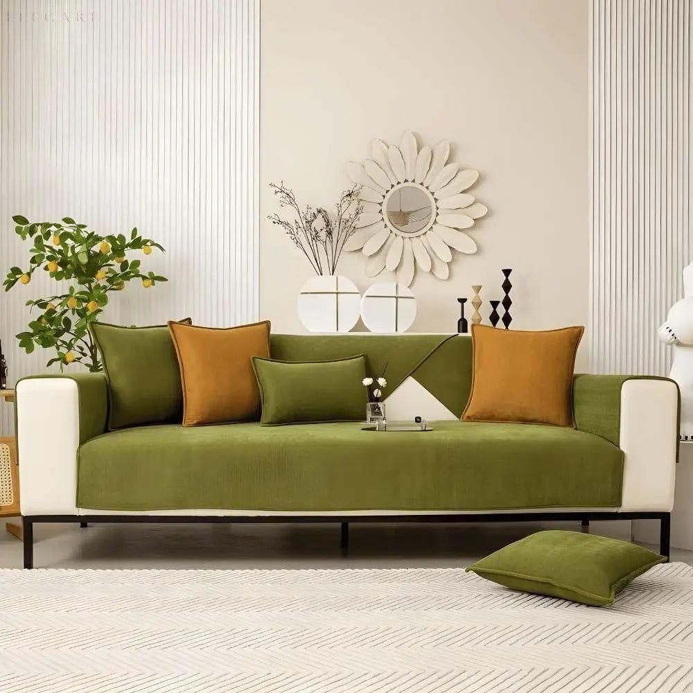 Sofaschoner für L-Form –Rutschfeste Weicher Couchschutz für Gemütlichkeit und Stil - Sofabezug