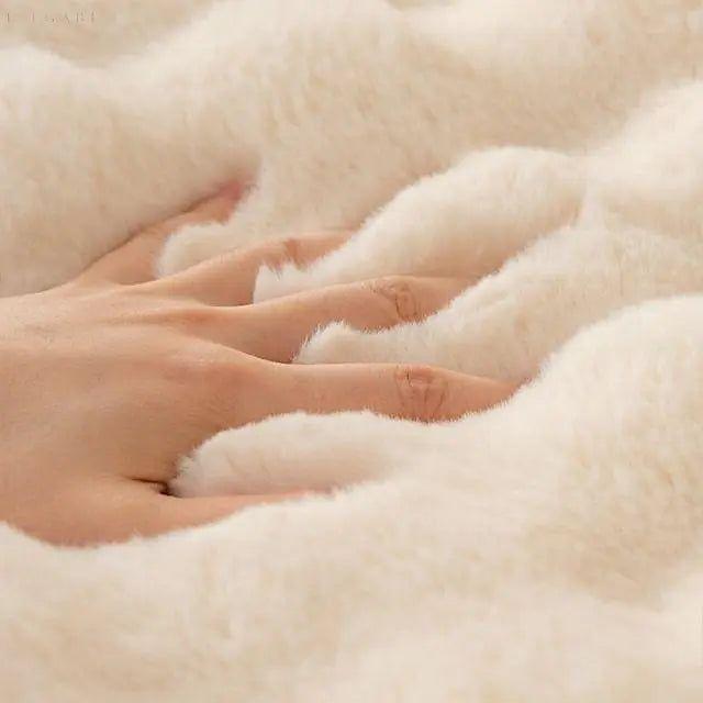 Sofia - Universal Plüsch Sofabezug L Form - Winter Warm Soft - Sofabezug