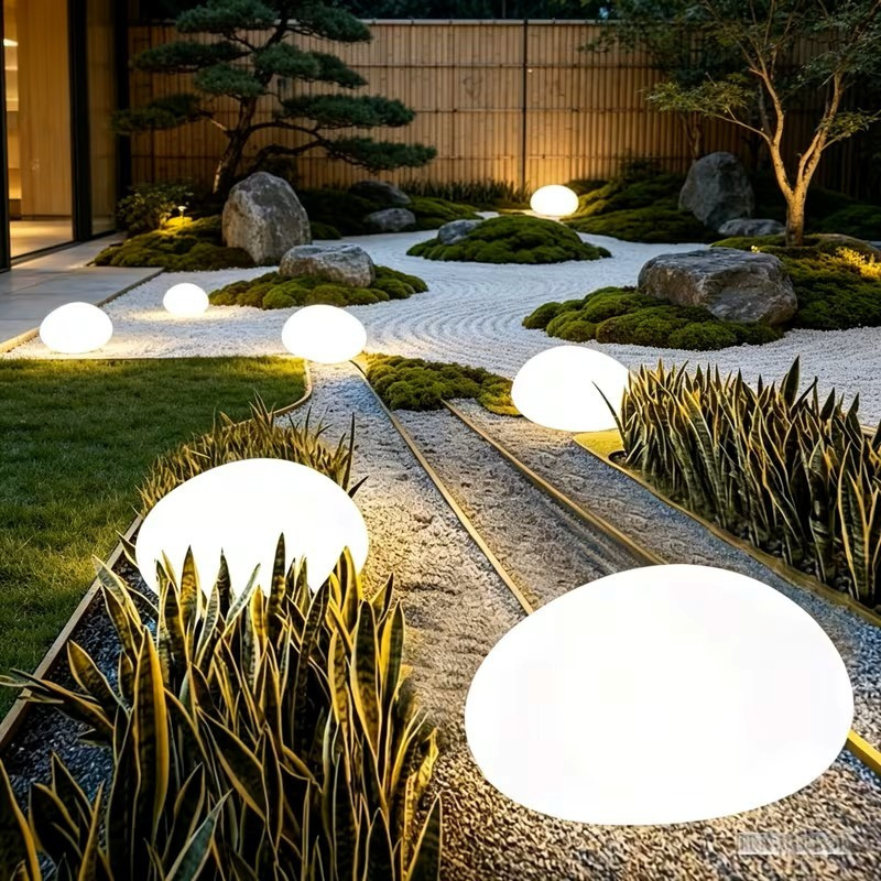 Solar LED Gartensteine – Automatische Außenbeleuchtung in Natürlicher Steinoptik - Lampe