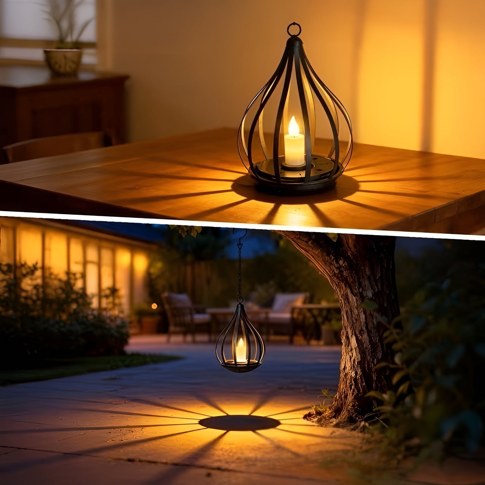 Solarlampe in Tropfenform – Dekorative Gartenbeleuchtung | Wetterfest für Außenbereich - Lampe