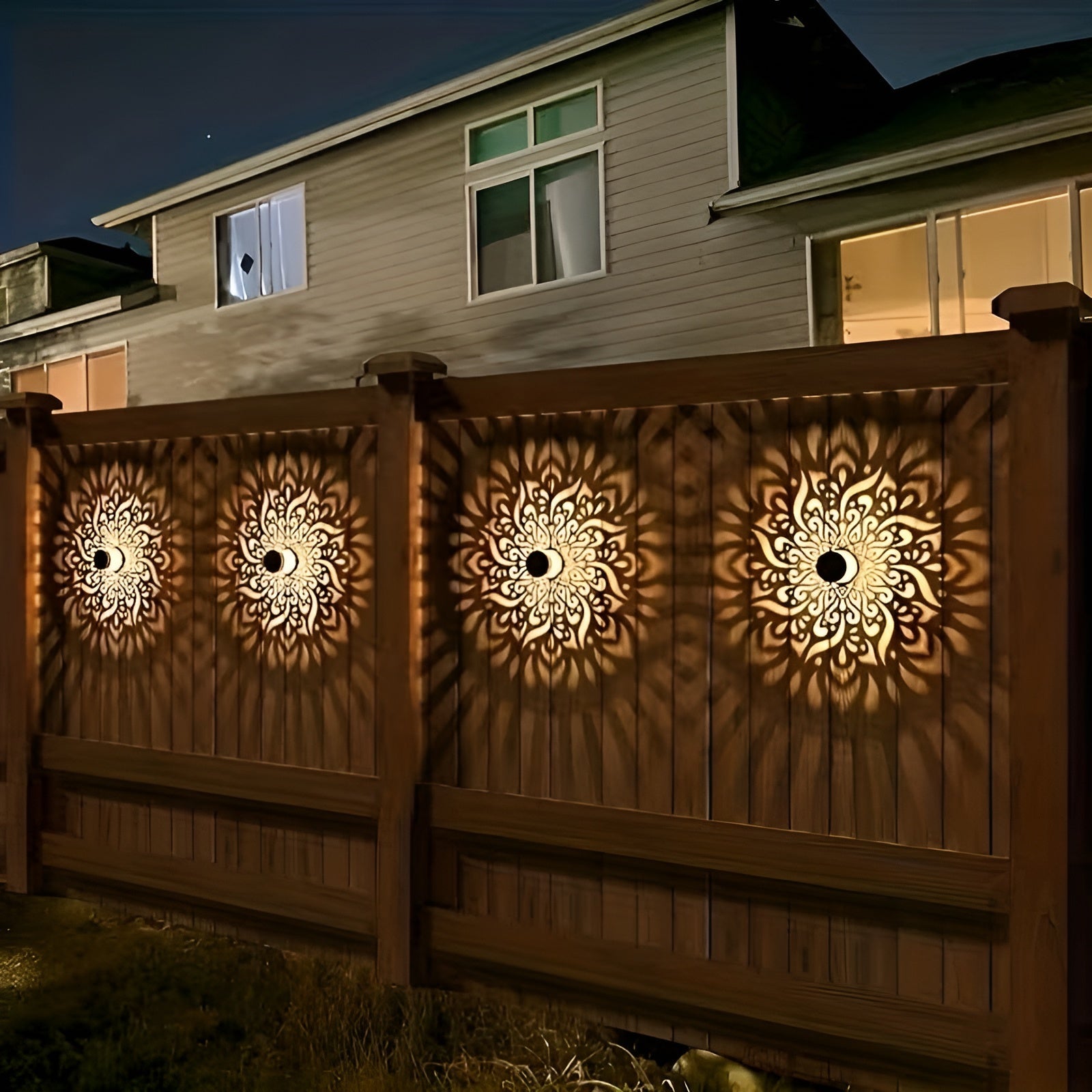 Solarleuchte für Wand und Zaun – Automatisch & Wetterfest | IP65 Außenbeleuchtung für Garten und Terrasse - Lampe
