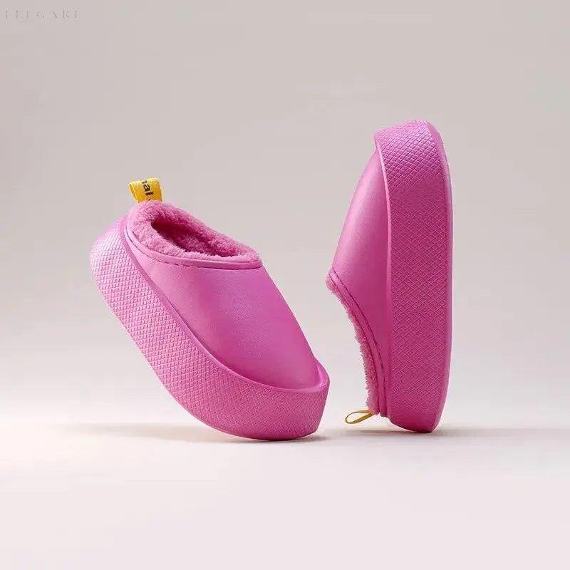 Soyun - Wasserdichte EVA-Baumwollpantoffeln - Pink / 36-37 - Damenschuhe