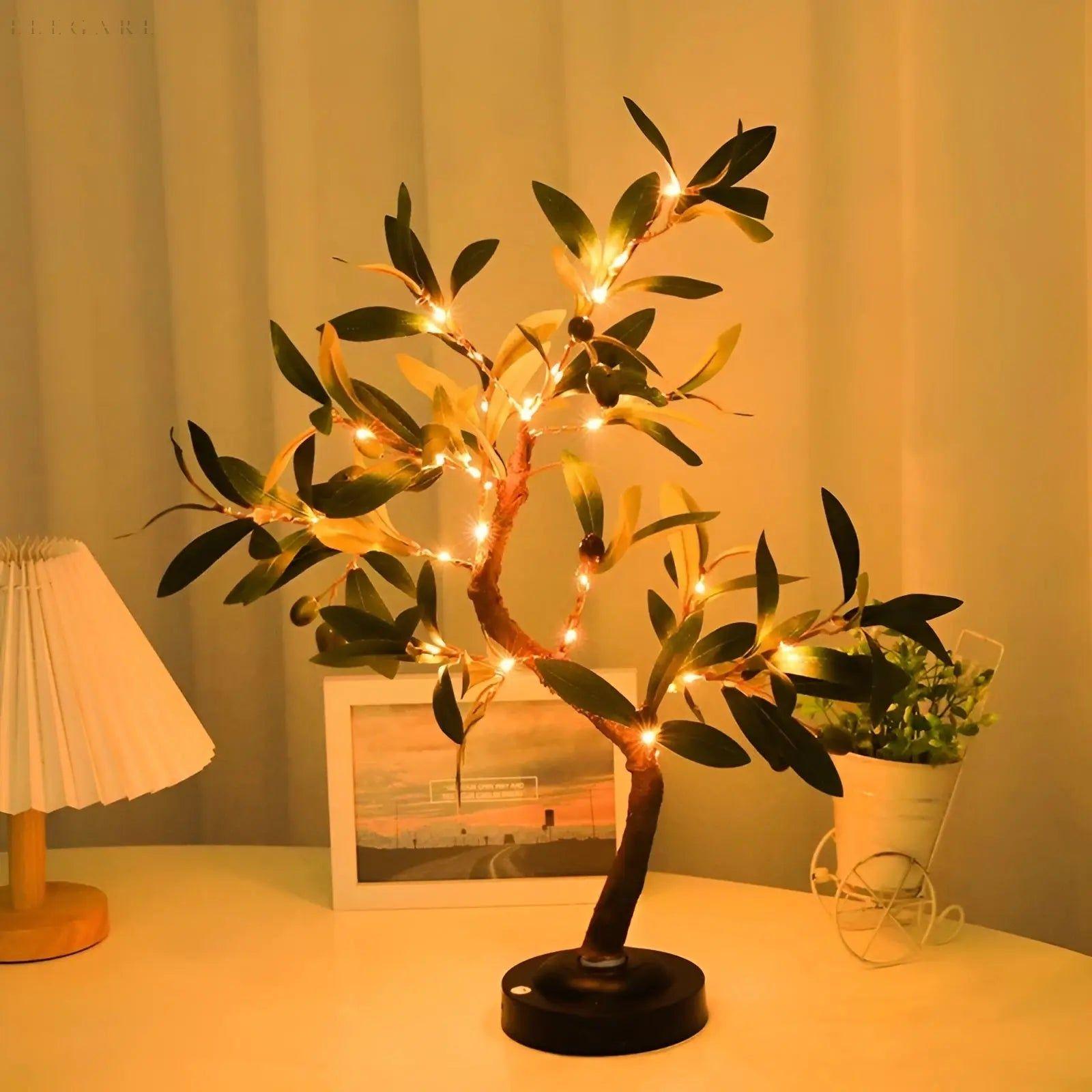 SparkleTree Lampe - LED Wohnkultur Baum Tischlampe - Grün / Warmes Weiß - Tischlampe