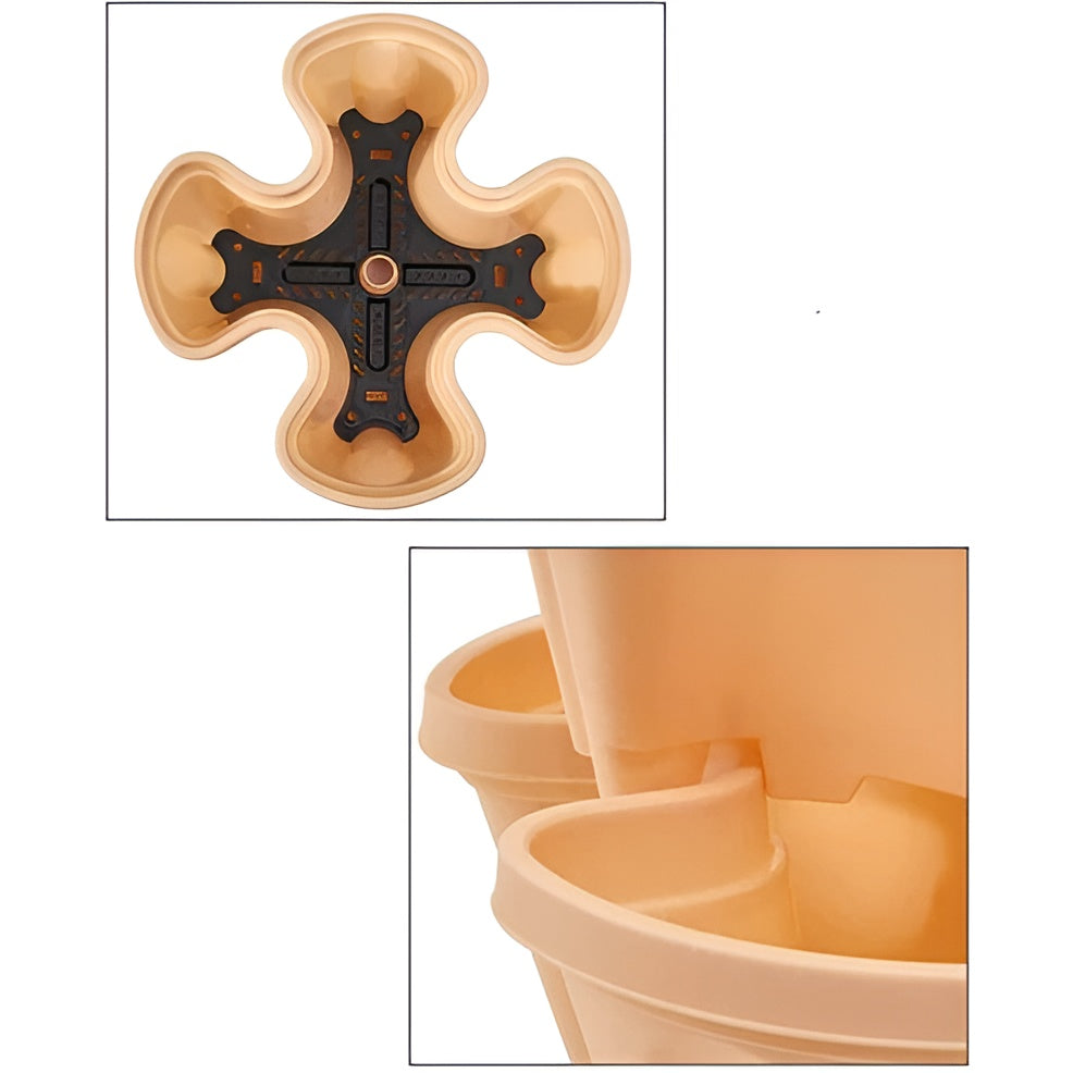 Stapelbares Blumentopf-Set – Vertikales Gartendesign | Maximale Pflanzfläche - Hängende Blumentöpfe!