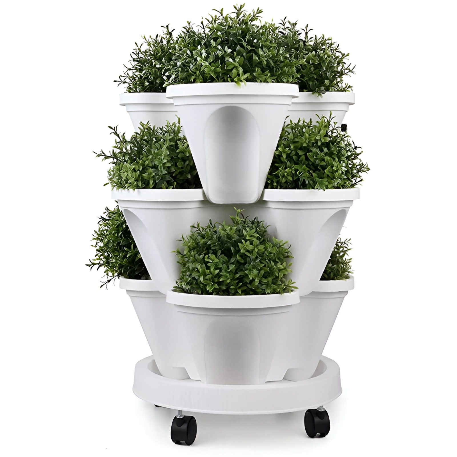 Stapelbares Blumentopf-Set – Vertikales Gartendesign | Maximale Pflanzfläche - Hängende Blumentöpfe!