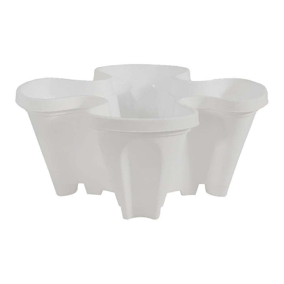 Stapelbares Blumentopf-Set – Vertikales Gartendesign | Maximale Pflanzfläche - 1 Stück / Weiß - Hängende Blumentöpfe!