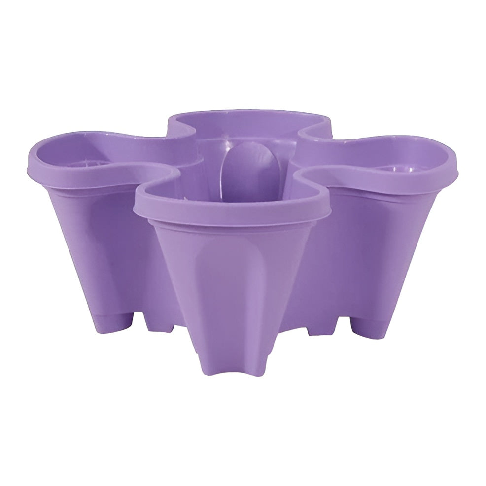 Stapelbares Blumentopf-Set – Vertikales Gartendesign | Maximale Pflanzfläche - 1 Stück / Lila - Hängende Blumentöpfe!