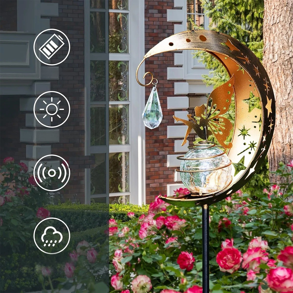 StellaGuardian Light - Wasserdichtes Mond-Feen-Solarlicht - Gartenleuchte