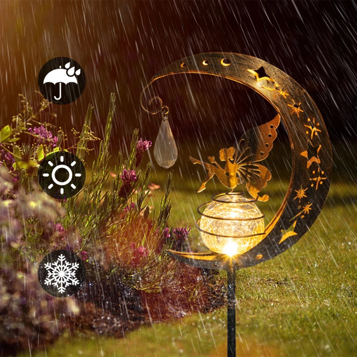 StellaGuardian Light - Wasserdichtes Mond-Feen-Solarlicht - Gartenleuchte