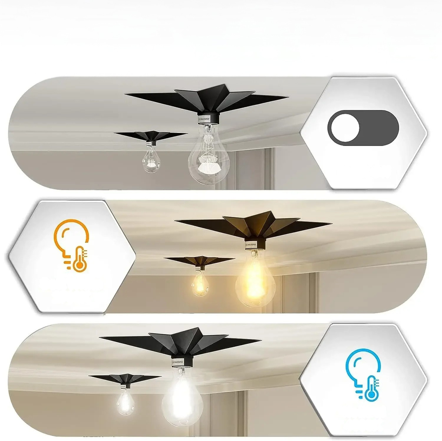Sternförmige LED Wandleuchte – Modern & Dekorativ | Stimmungslicht für Zuhause - Wandlampe