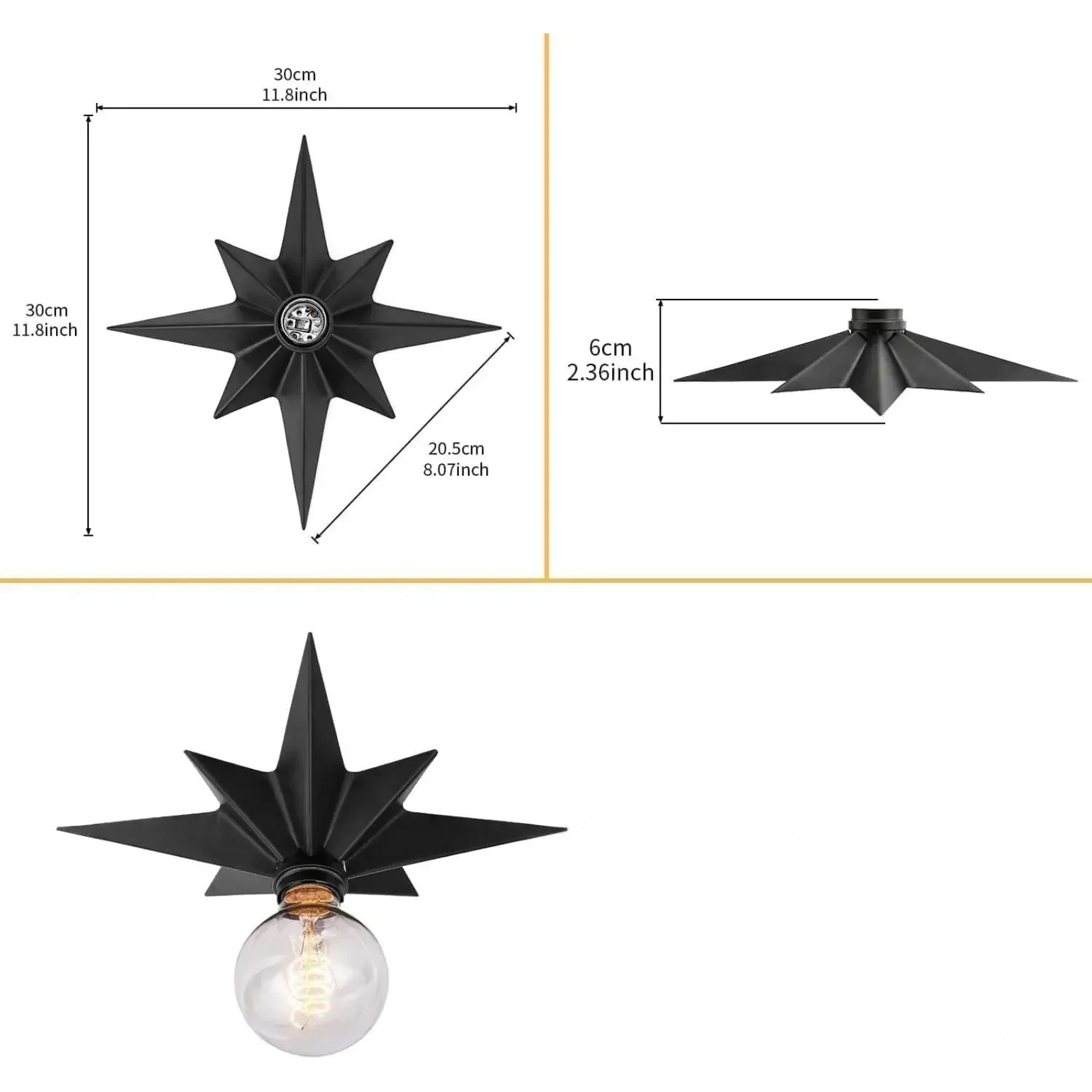 Sternförmige LED Wandleuchte – Modern & Dekorativ | Stimmungslicht für Zuhause - Wandlampe