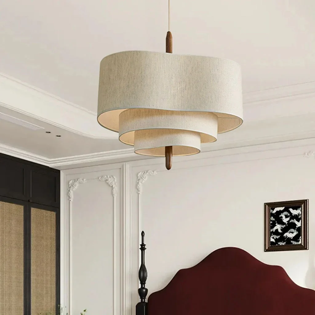 Stoff-Pendelleuchte im Japandi-Stil – Wohnzimmer & Esstisch - Pendelleuchten & Designerlampen