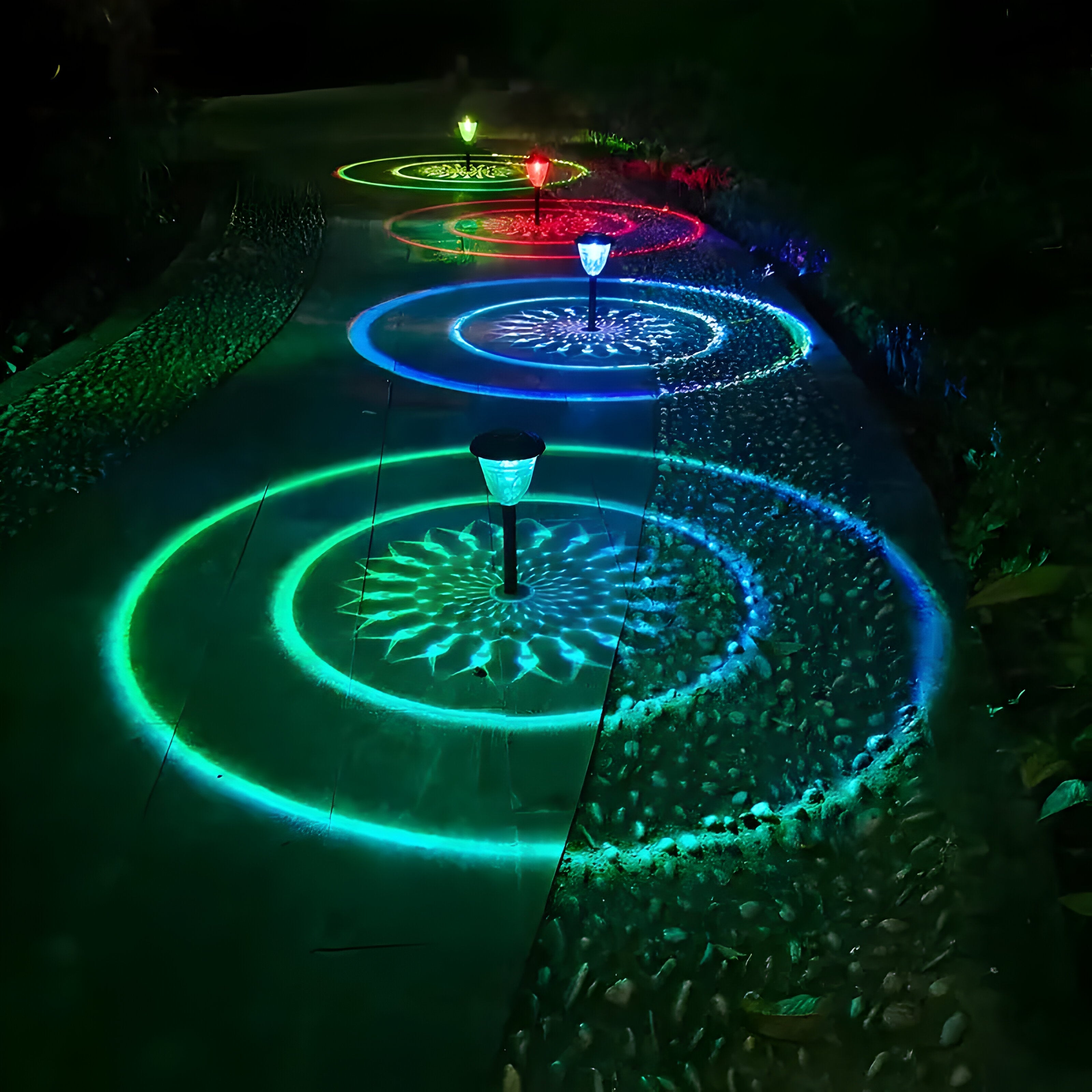 SunSphere Light - Hochwertige 4er Solar-Gartenlichter - Gartenleuchte