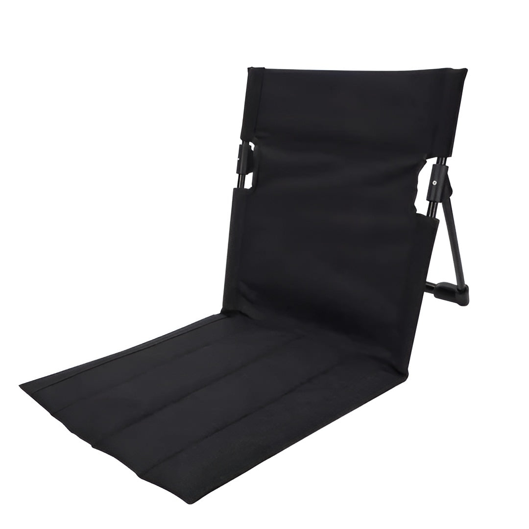 T-Rex Ergonomischer Bodenstuhl – Leicht klappbar und ideal für Outdoor-Aktivitäten - Schwarz - Klappstuhl