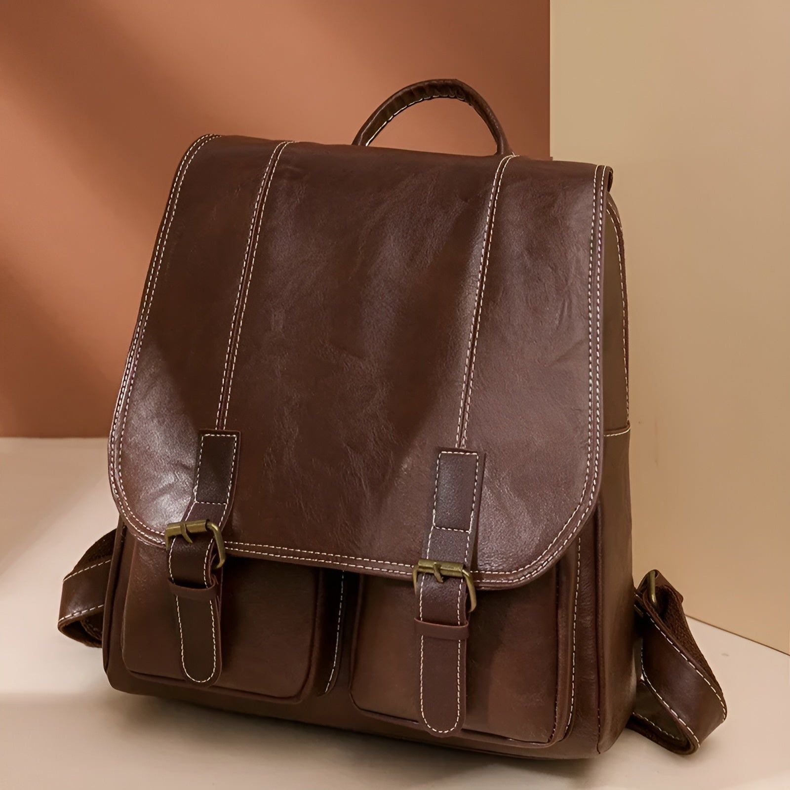 Leni Backpack - Vintage Lederrucksack für Frauen - Elegare