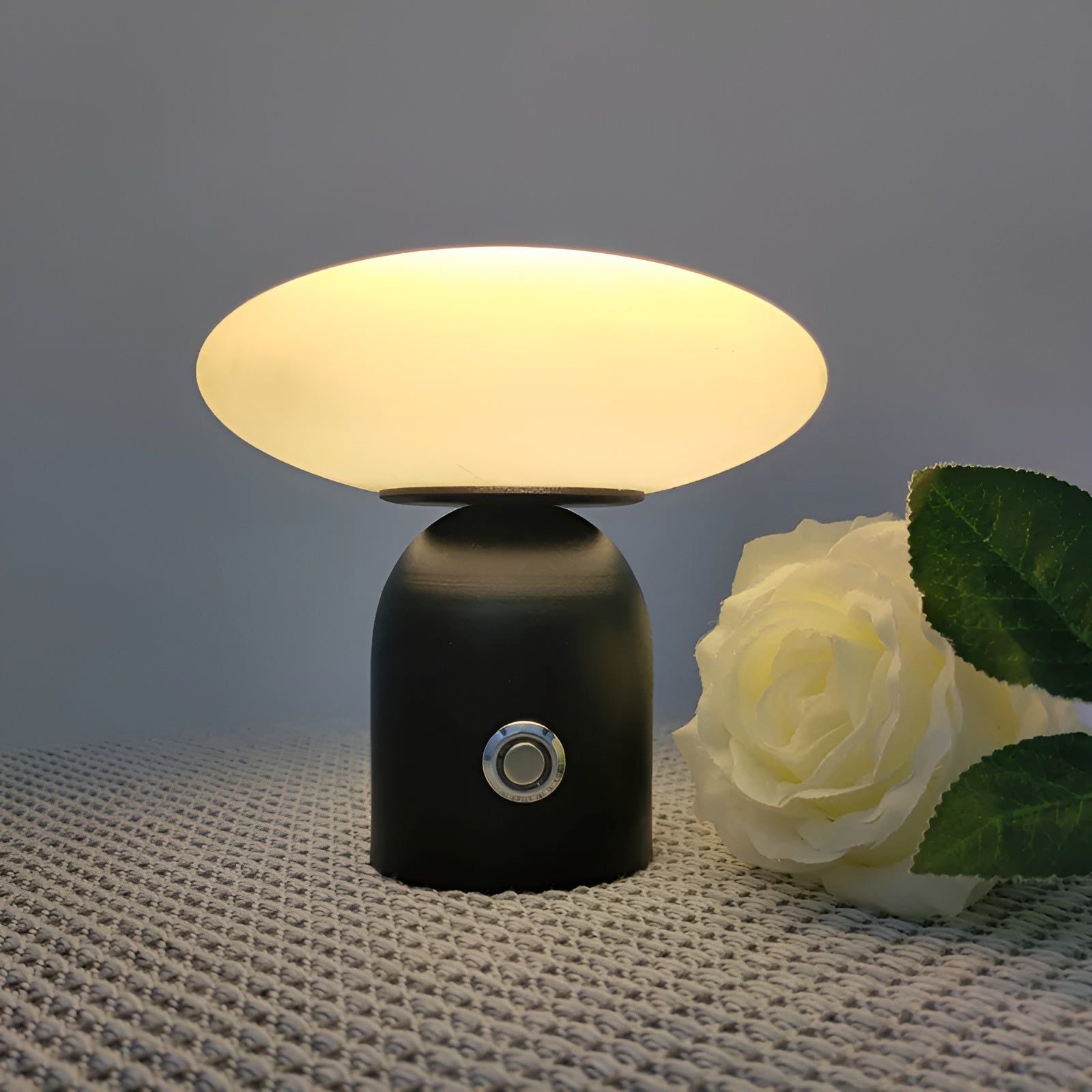 Mari Luxe - Nordische Luxus-Pilzlampe mit Smart Touch - Tischleuchte ohne Kabel - Elegare