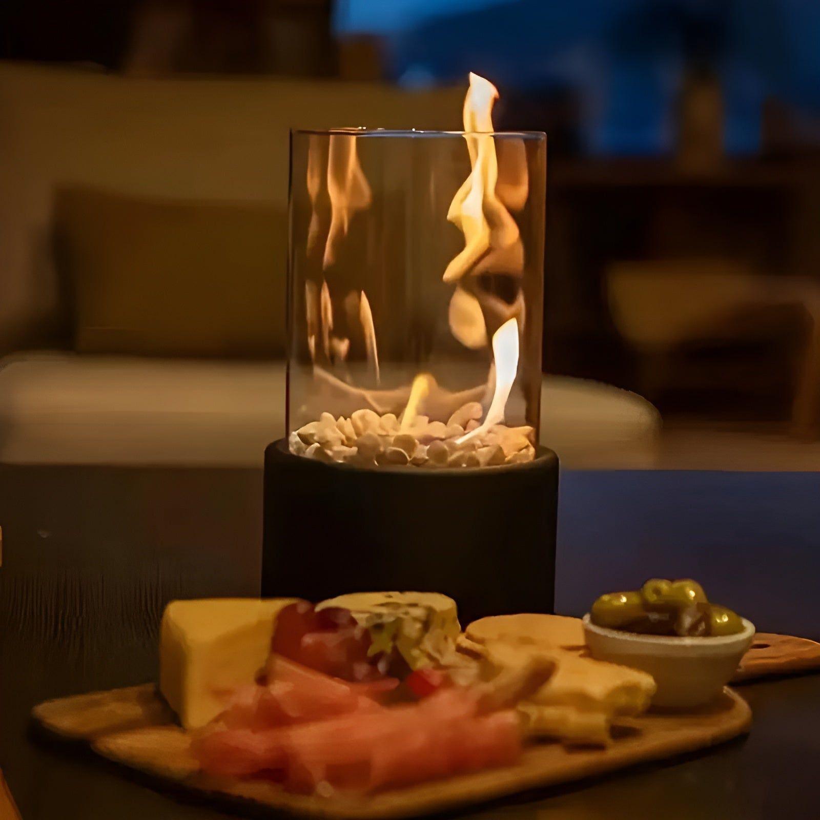Tragbare Mini-Feuerstelle – Dekorativer Tischkamin für Terrasse & Garten - Wohnzubehör
