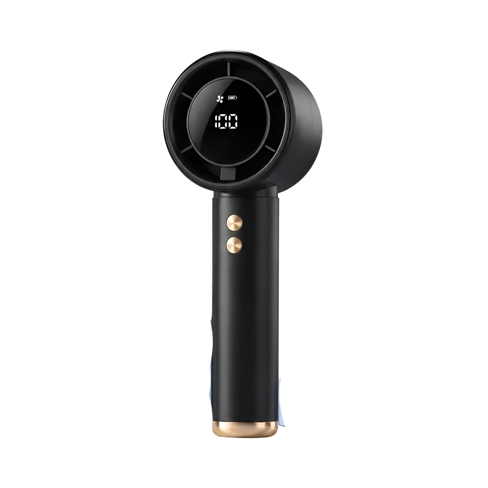 Tragbarer Mini-Turbo-Handventilator – Digitalanzeige USB-C-Aufladung und 100 Geschwindigkeitsstufen - Handventilator