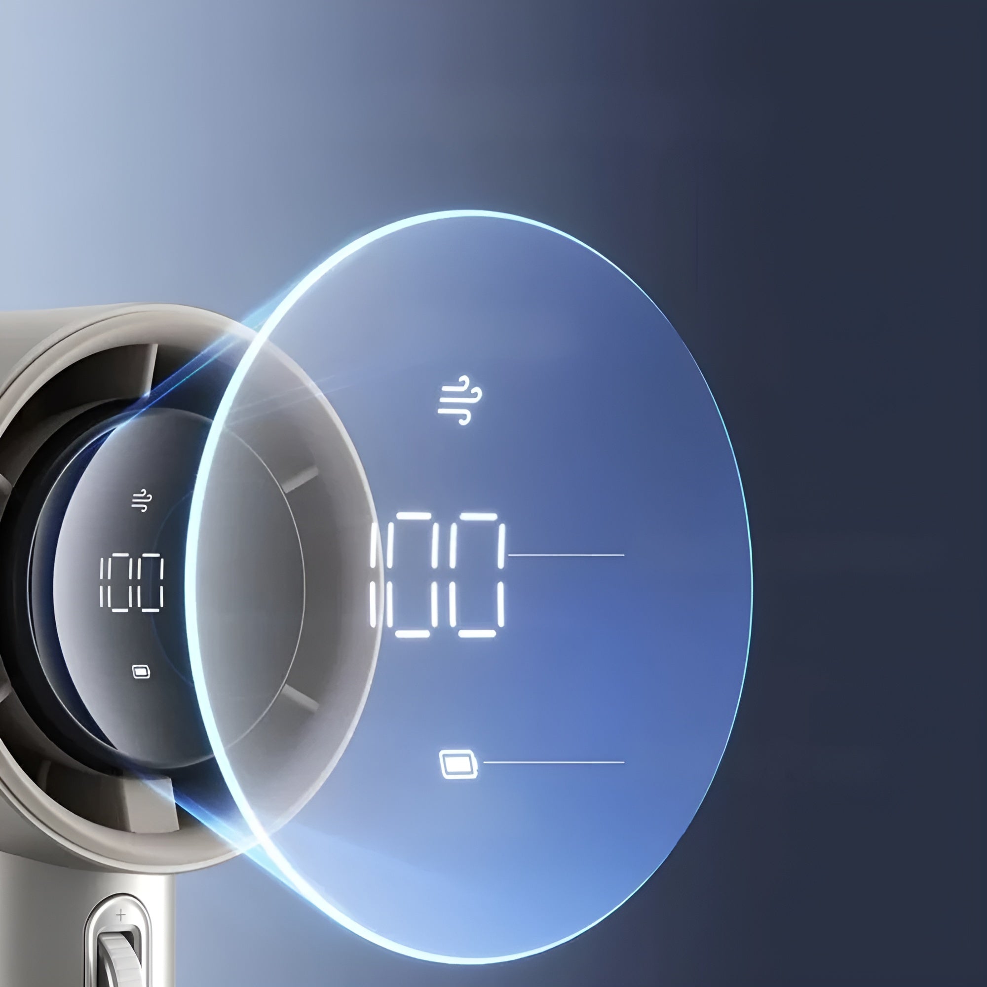 Tragbarer Mini-Turbo-Handventilator – Digitalanzeige USB-C-Aufladung und 100 Geschwindigkeitsstufen - Handventilator