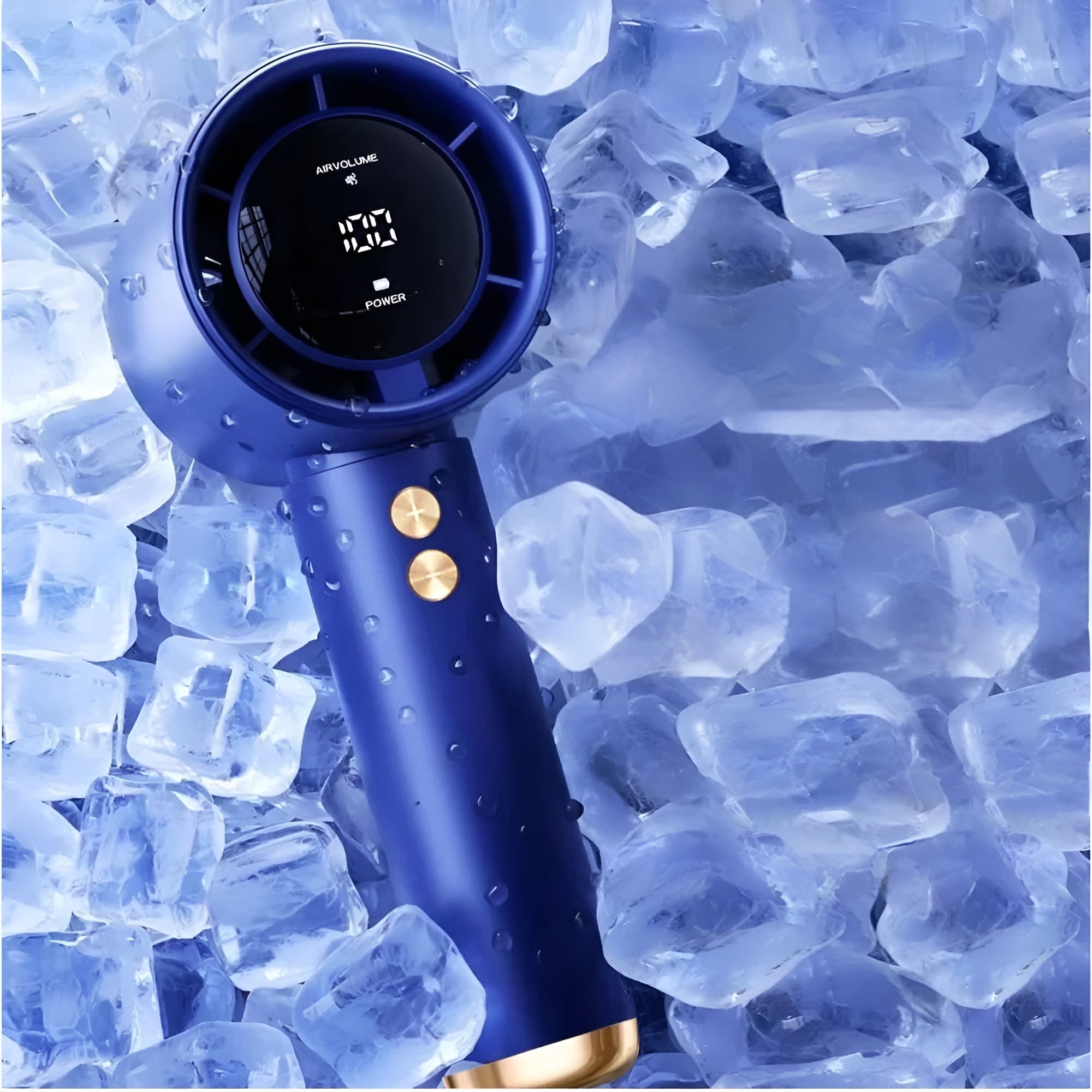 Tragbarer Mini-Turbo-Handventilator – Digitalanzeige USB-C-Aufladung und 100 Geschwindigkeitsstufen - Handventilator