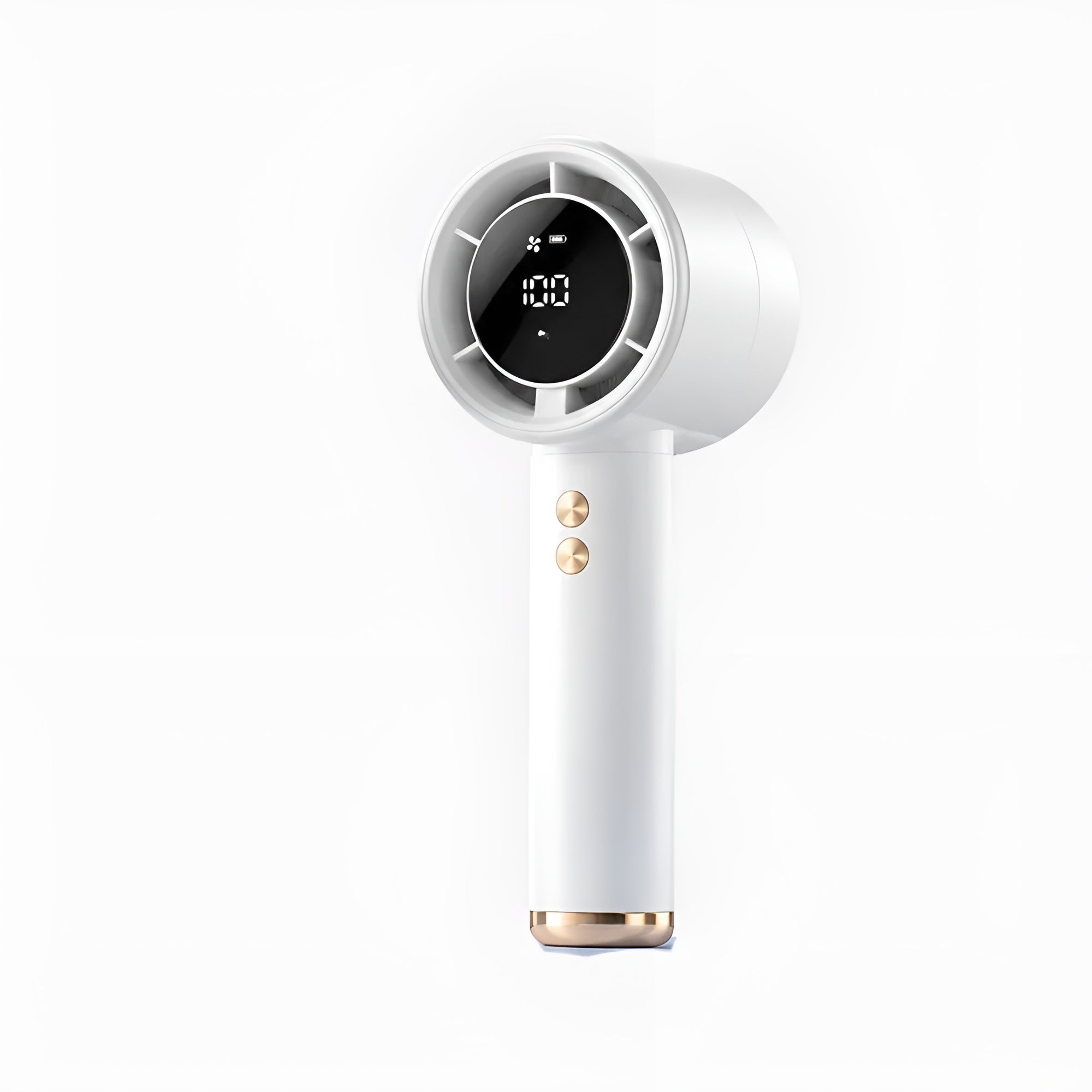 Tragbarer Mini-Turbo-Handventilator – Digitalanzeige USB-C-Aufladung und 100 Geschwindigkeitsstufen - Handventilator