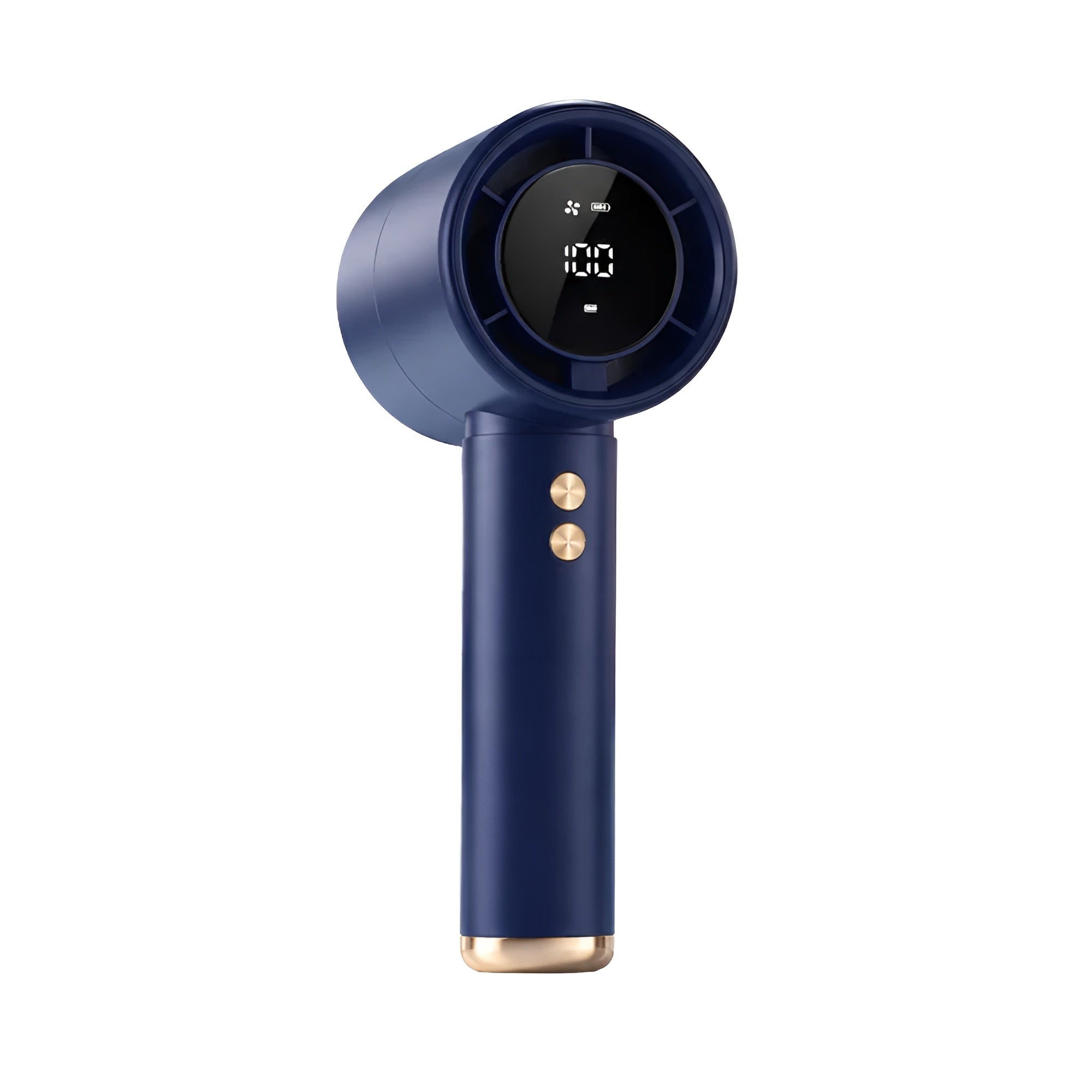Tragbarer Mini-Turbo-Handventilator – Digitalanzeige USB-C-Aufladung und 100 Geschwindigkeitsstufen - Handventilator